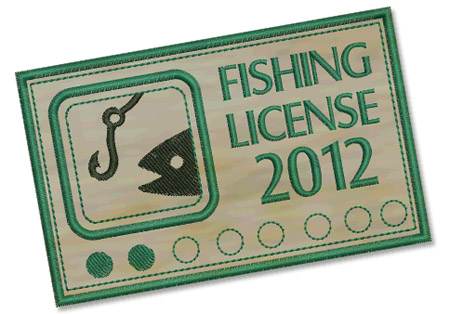 fishing license pineneedles